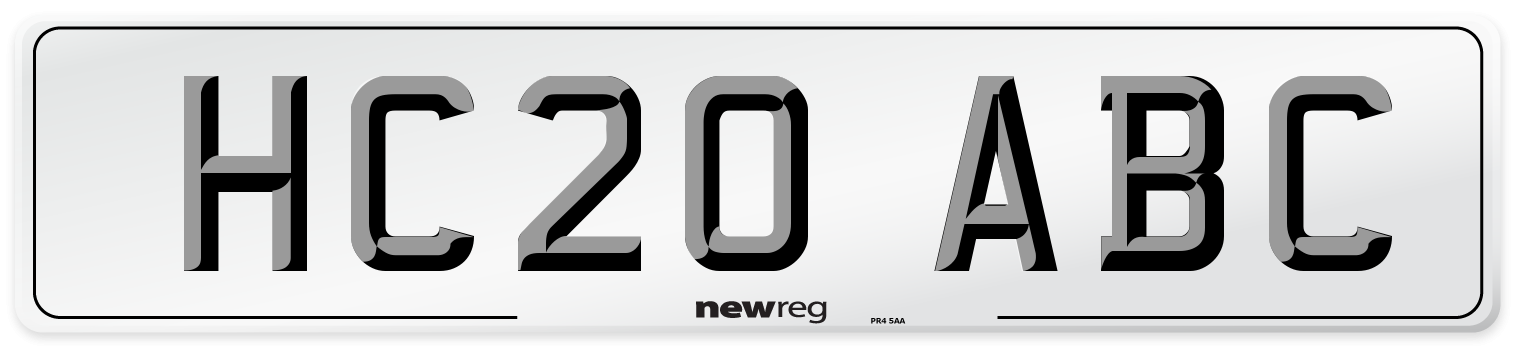HC20 ABC Number Plate from New Reg